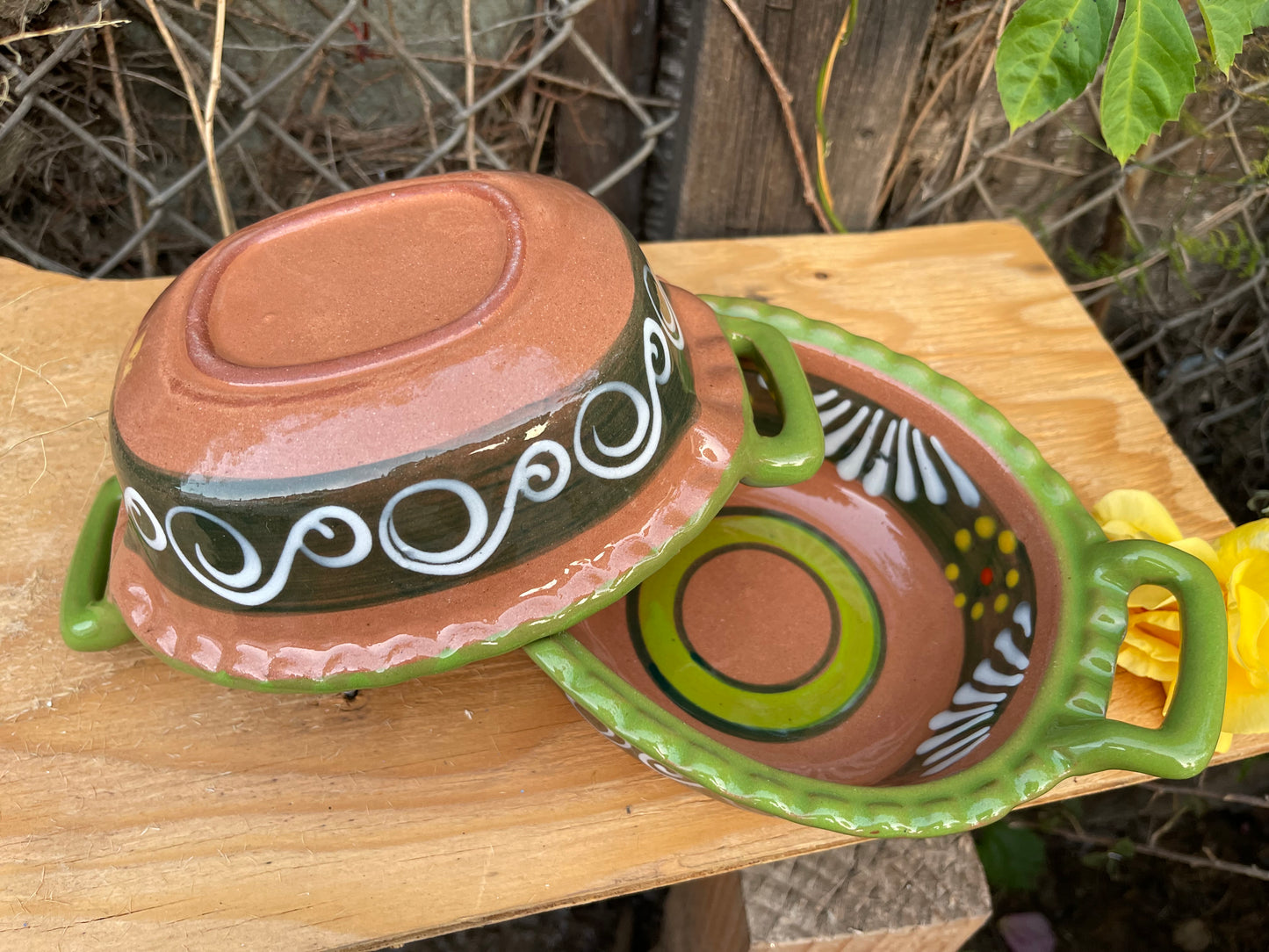 Capula Michoacán cazuelita/salsera ovalada/oval hand painted bowl/oval salsa bowl