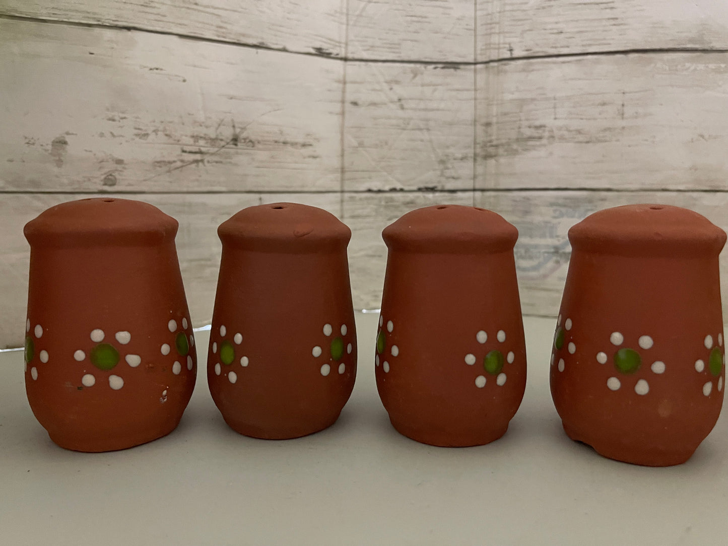 Red Clay Large Saleritos de barro/large terracotta salt&pepper shakers/new saleros de barro