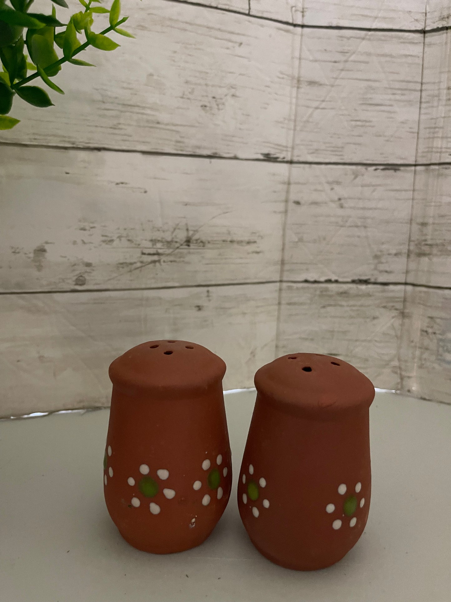 Red Clay Large Saleritos de barro/large terracotta salt&pepper shakers/new saleros de barro