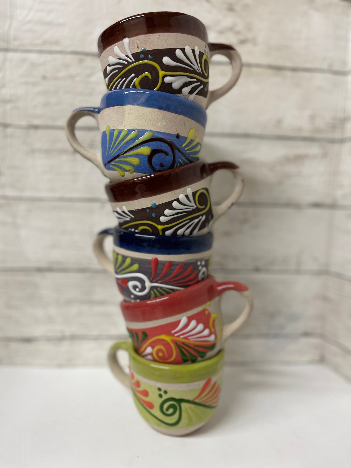 Michoacan pottery mug and plate gift set/barro mexicano taza y plato/artesania mexicana/juego de te/coffee gift set