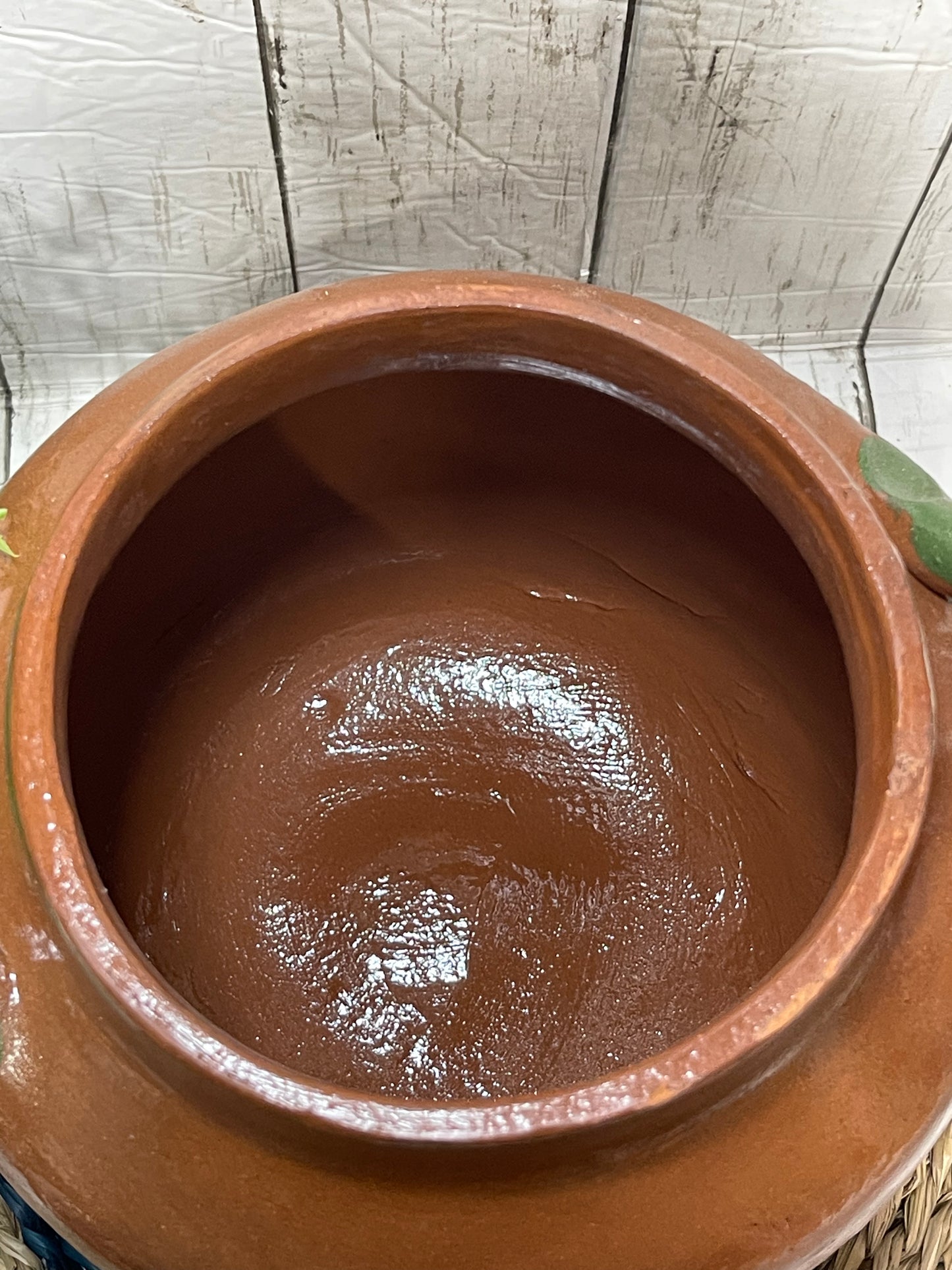 Tonala, Mexico’s handmade rustic vintage classic 8liter terracotta bean pot/olla frijolera de barro 8litros