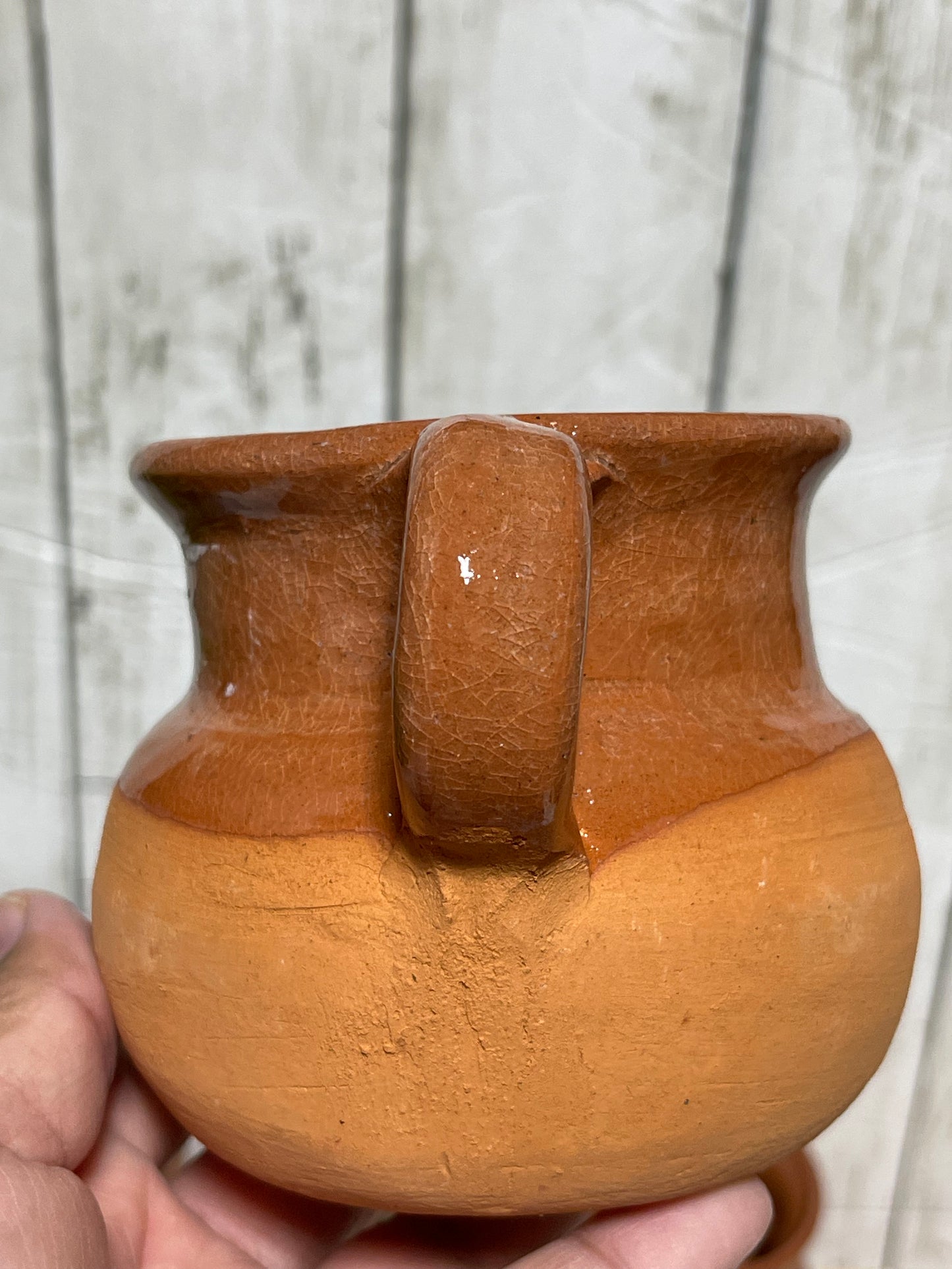 Puebla pottery/Jarrito de barro cafetero/colored terracotta coffee mug