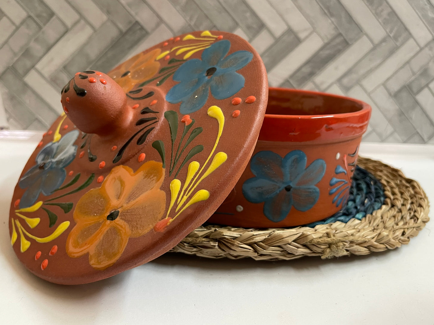 Tortillero de barro Michoacán/tortilla warmer Michoacán/artesanía mexicana/tortilla keeper/ceramic warmer/mexico tortilla warmer