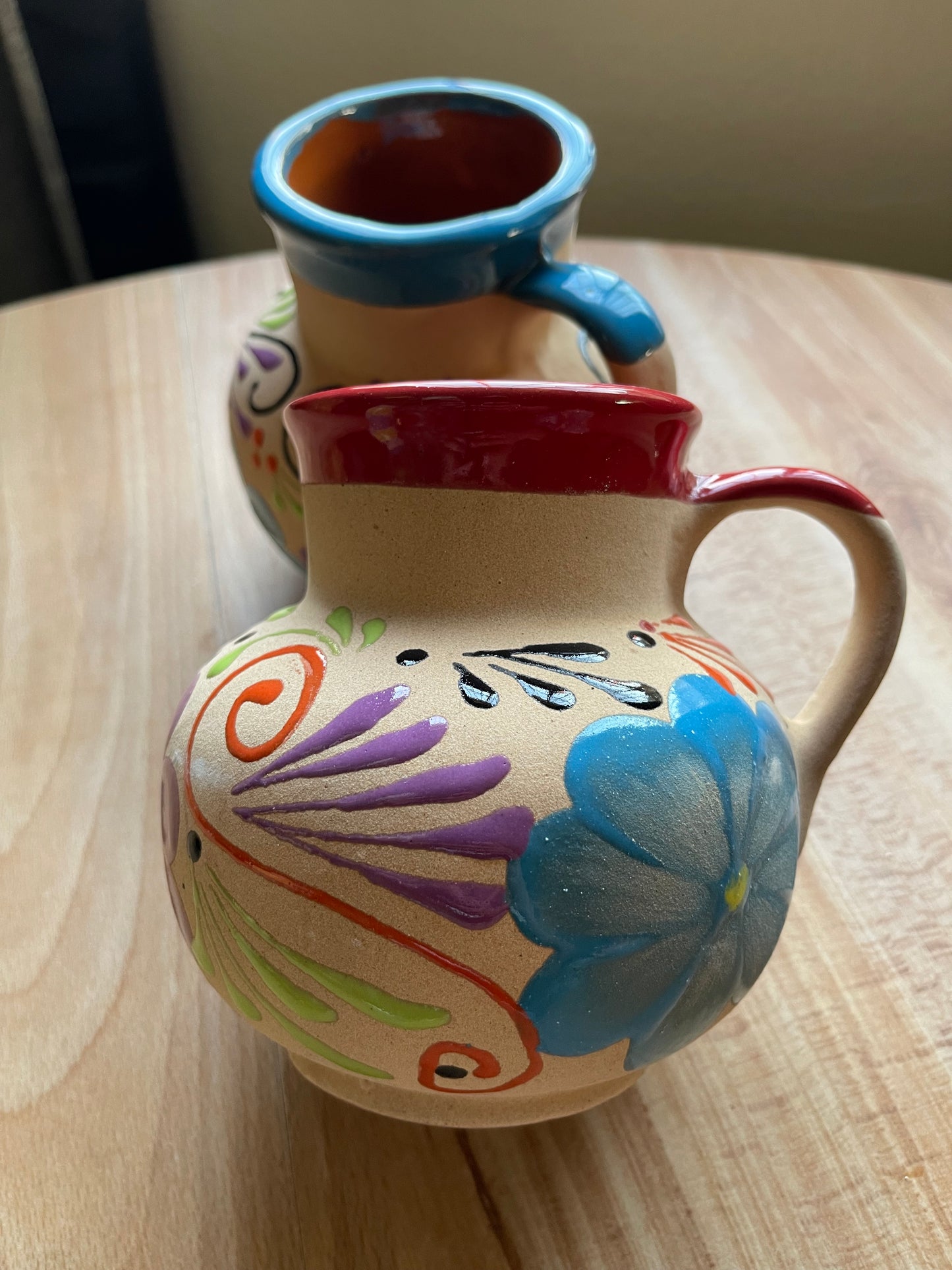 Jarro lechero/florero jarro Michoacán/round creamer jug/ceramic creamer/florero de barro/mexican pottery/hand made creamer jug/vase/gift