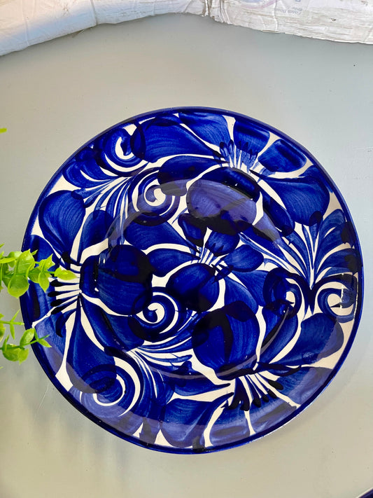 Talavera Azul Guanajuato 10” dinner plate/plato de cena talavera cerámica