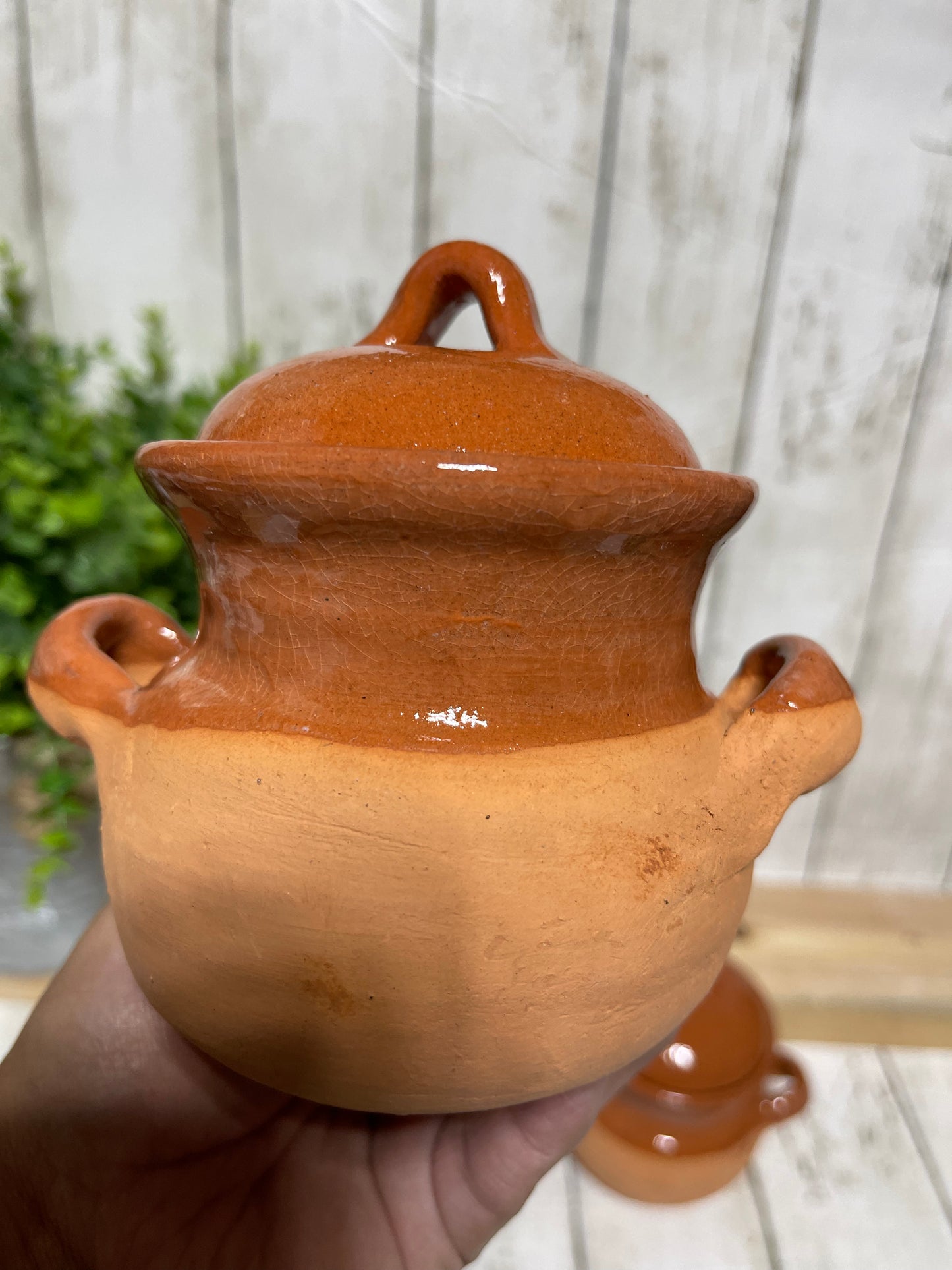Terracotta mini bean pot/barro de Puebla mini ollita frijolera/barro artesanal/mini coffee pot