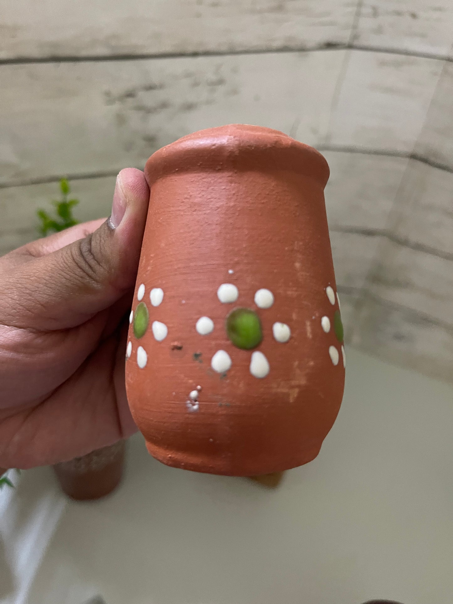 Red Clay Large Saleritos de barro/large terracotta salt&pepper shakers/new saleros de barro