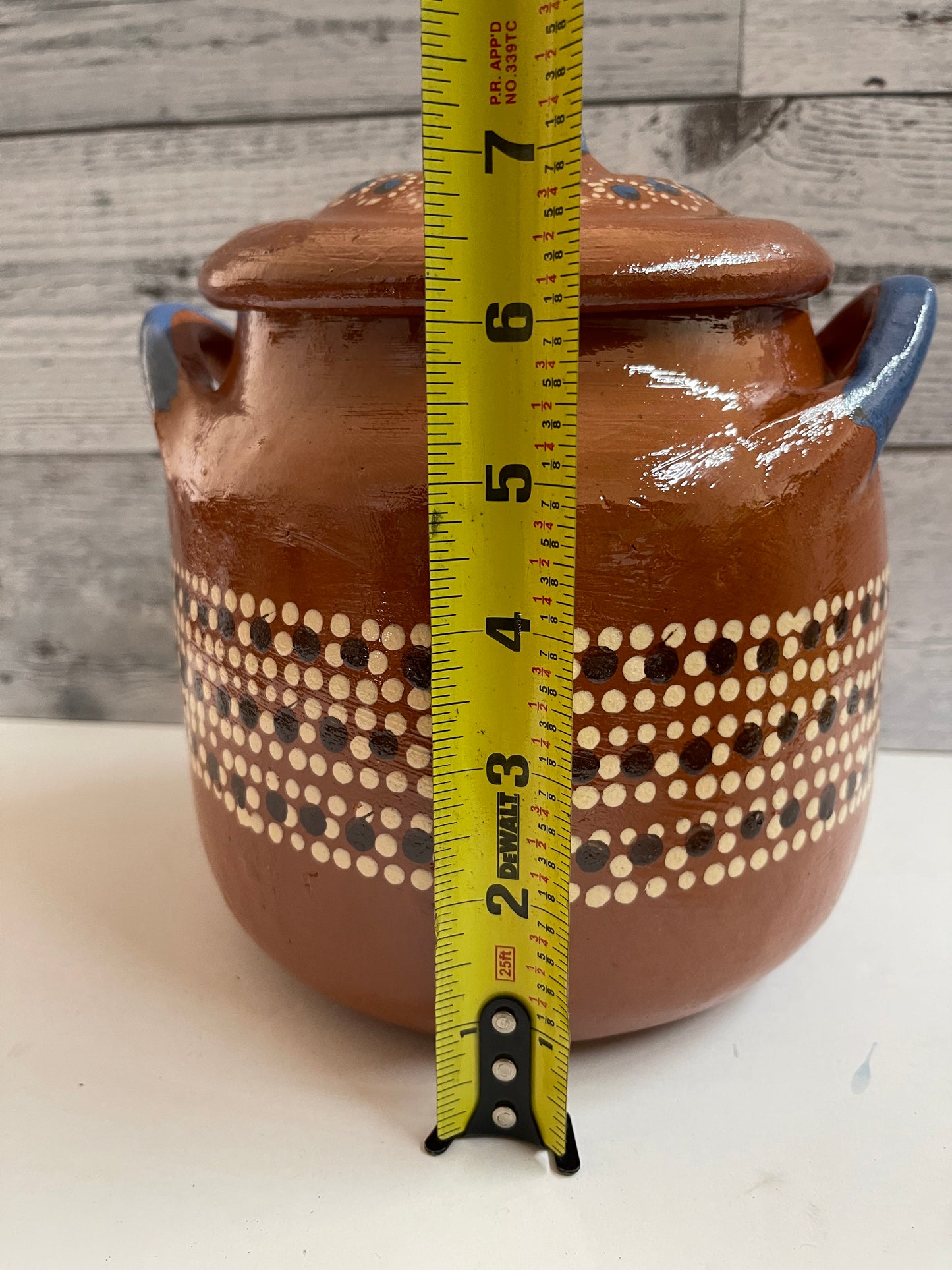 Olla frijolera Capula/olla florero/olla Michoacana/olla de barro frijolera con tapa/vintage bean pot with lid/handmade pot/handcrafted Mexico pot/florero de barro