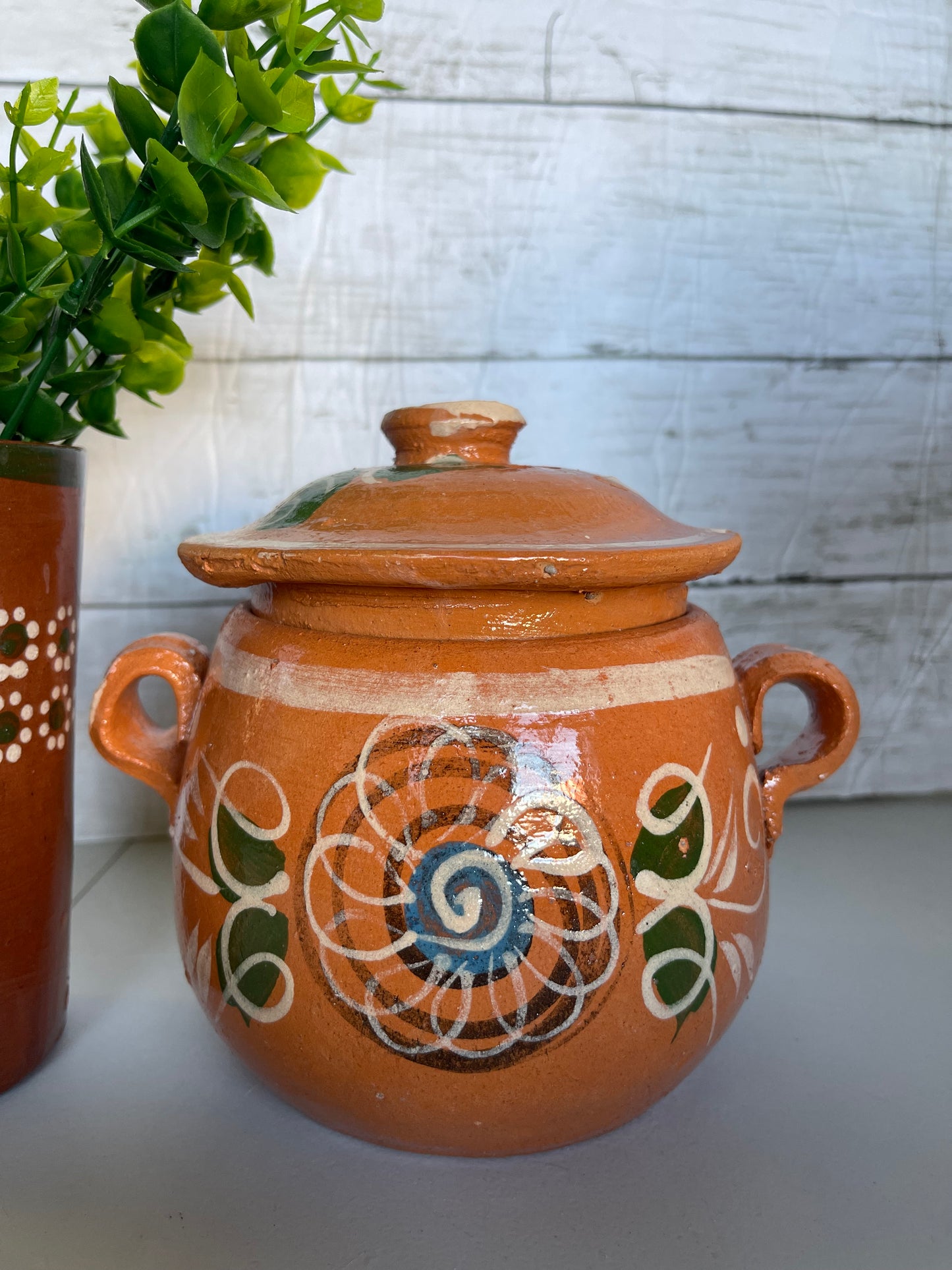 Handcrafted Mexican clay mini & small frijolera cooking pot/ollitas tonala frijoleras de barr