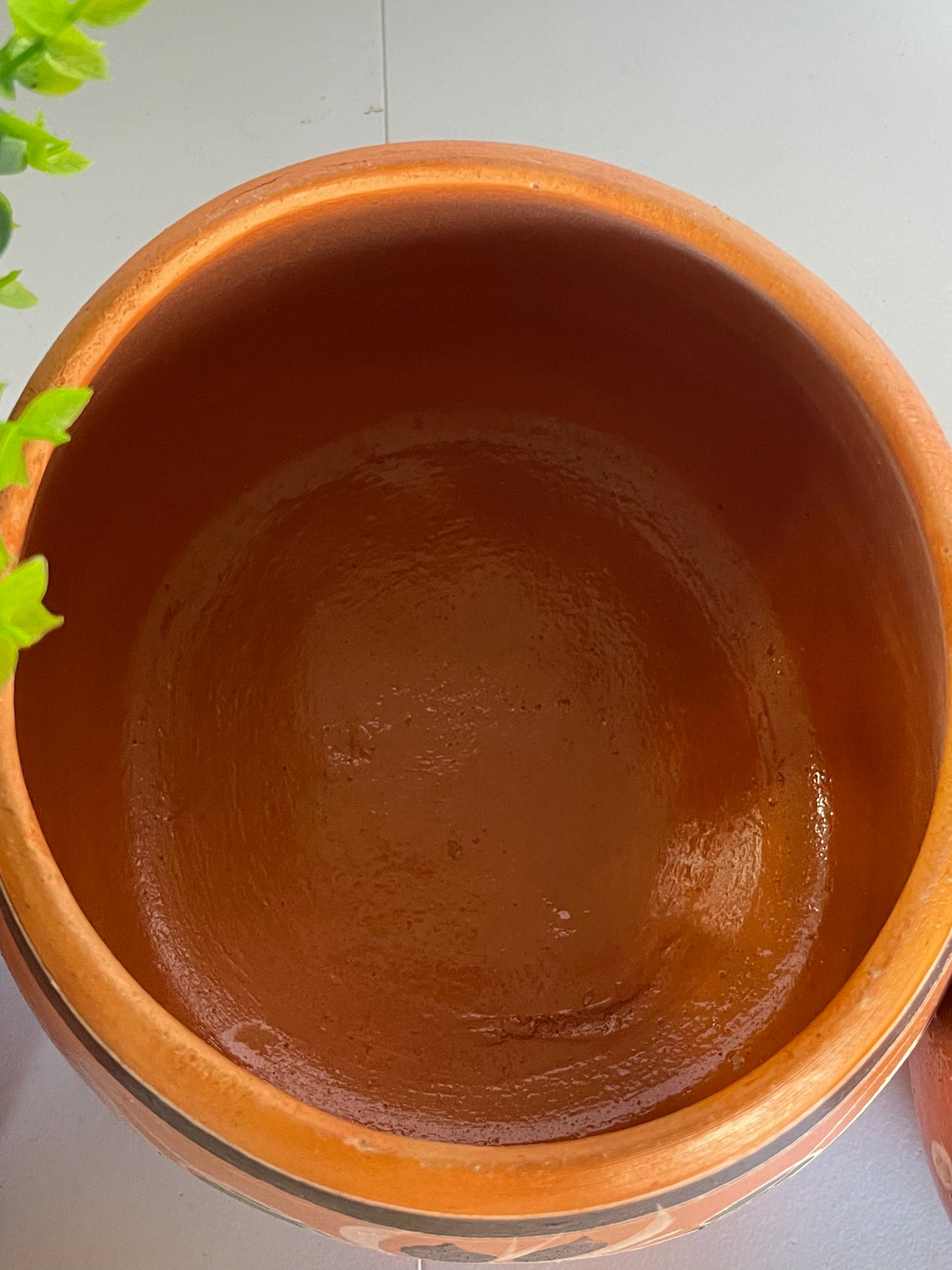 MexicoTerracotta bean pot with lid large pot 4-5liter/olla frijolera de barro con tapa 4-5litros