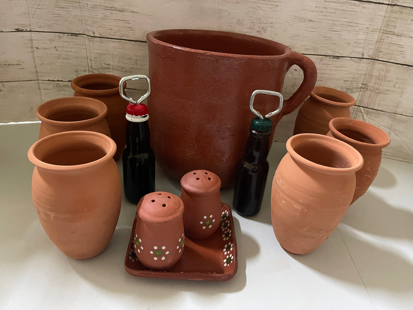 Party Set Mexicano/Mexico party pack/terracotta party pack/beer cooler/terracotta beer cooler pack/party gift set/mexico gift set