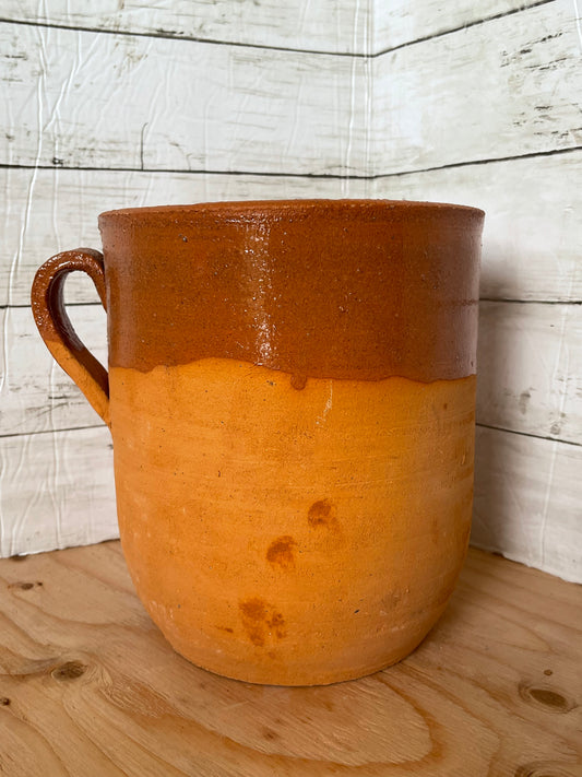 Handmade Mexican 9”- big clay mug/ jarro de barro 6lt hecho a mano.