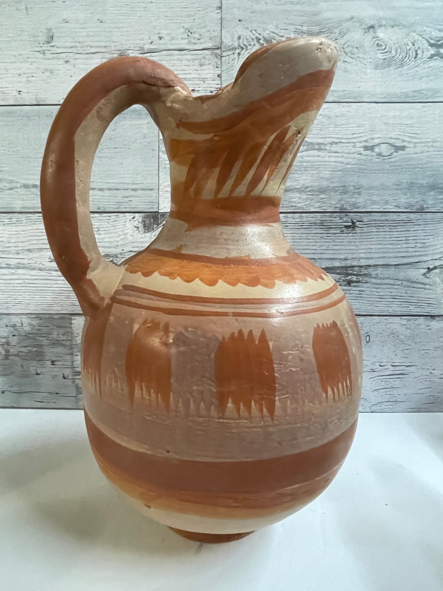 Mexico Handmade rustic terracotta water jar/ jarra de barro natural/natural terracotta hand shaped/mexico vintage water jar/pitcher