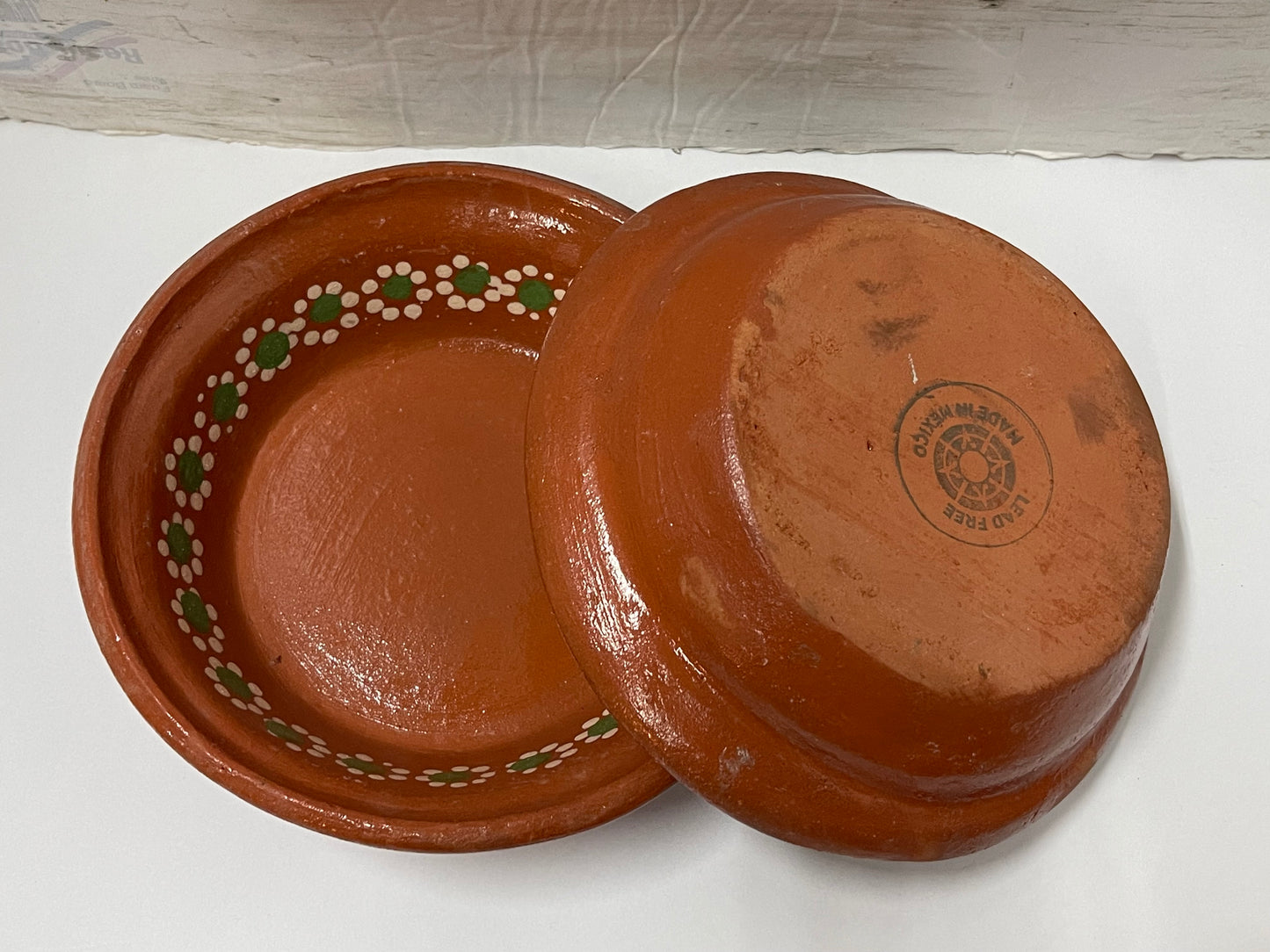 Traditional Vintage clay bowls 7"-platos pozoleros de barro