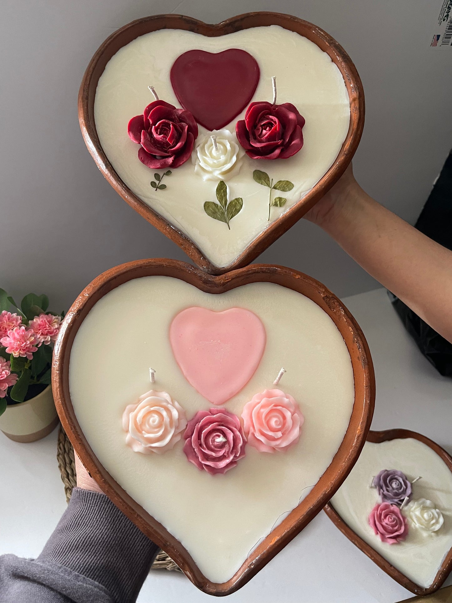 Mother’s Day Sale! Vela Corazon de Mamá/Moms heart candle/unscented  wax candle/handmade/handpoured/Mother’s Day gift/valentines gift/artisanal candles