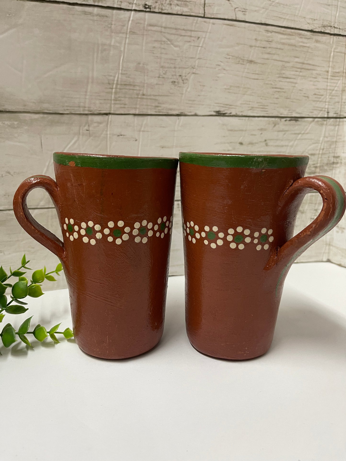 Authentic vintage rustic mexican tall mug