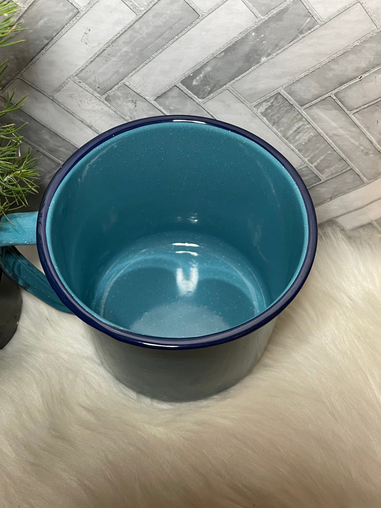 Peltre Azul De México taza extra grande/1liter enamel steel cup Mexican peltre