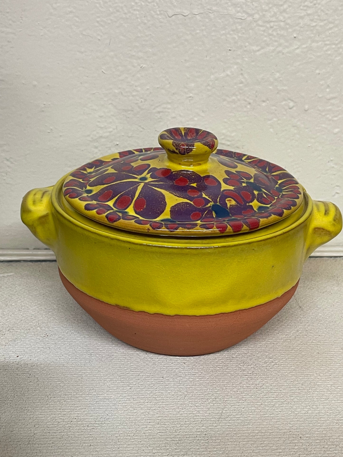 Mexico’s pottery terracotta soup pot/ sopera barro/ hand painted/hand designed/barro de puebla