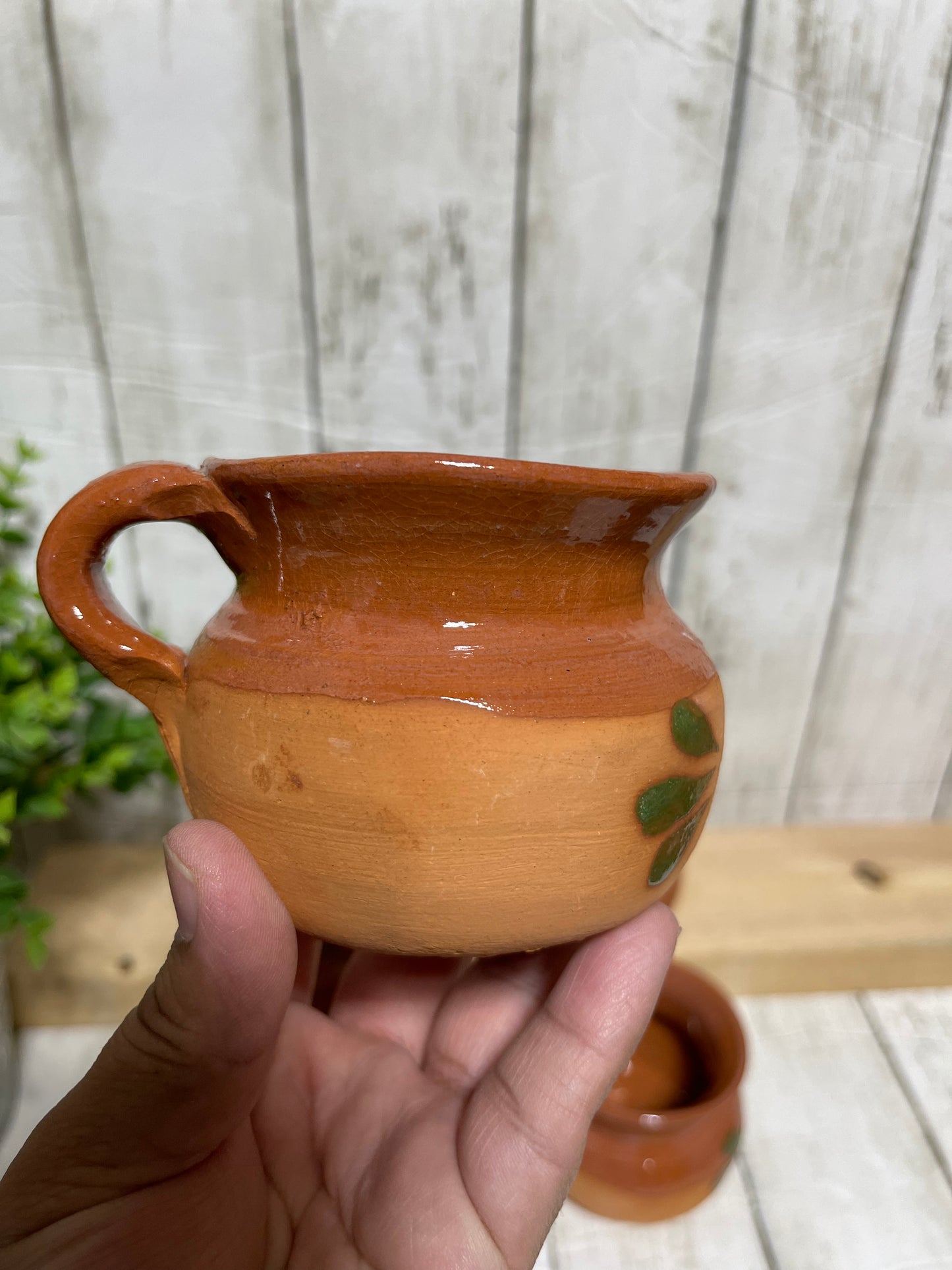 Barro de Puebla/Mexico pottery Jarrito de barro ponchero/colored terracotta coffee mug