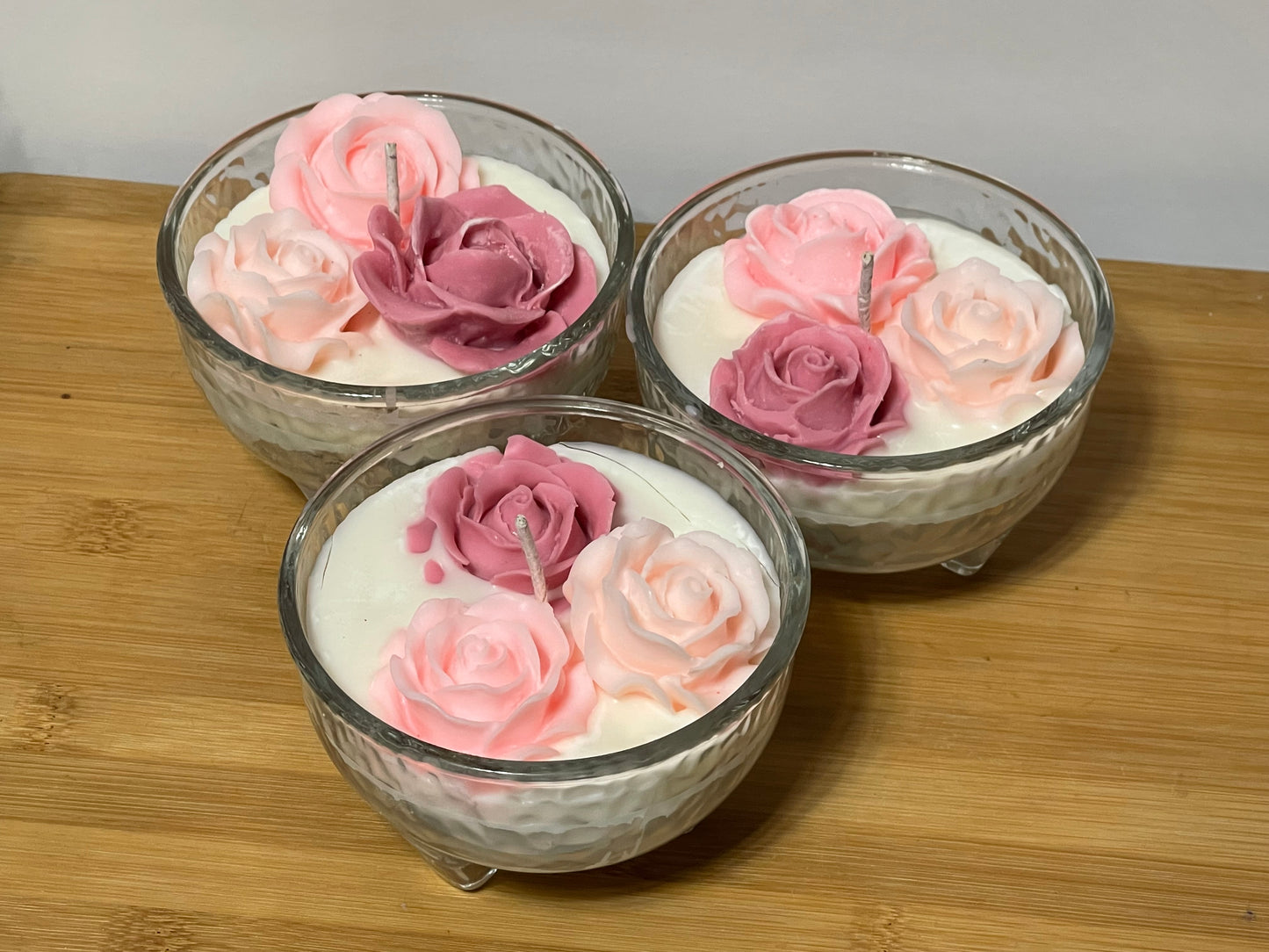 Mother’s Day Sale! Vela rosas y un molcajete/glass bowl unscented candle/roses &molcajete/hand poured soy wax candle/mothers day gift/valentines gift