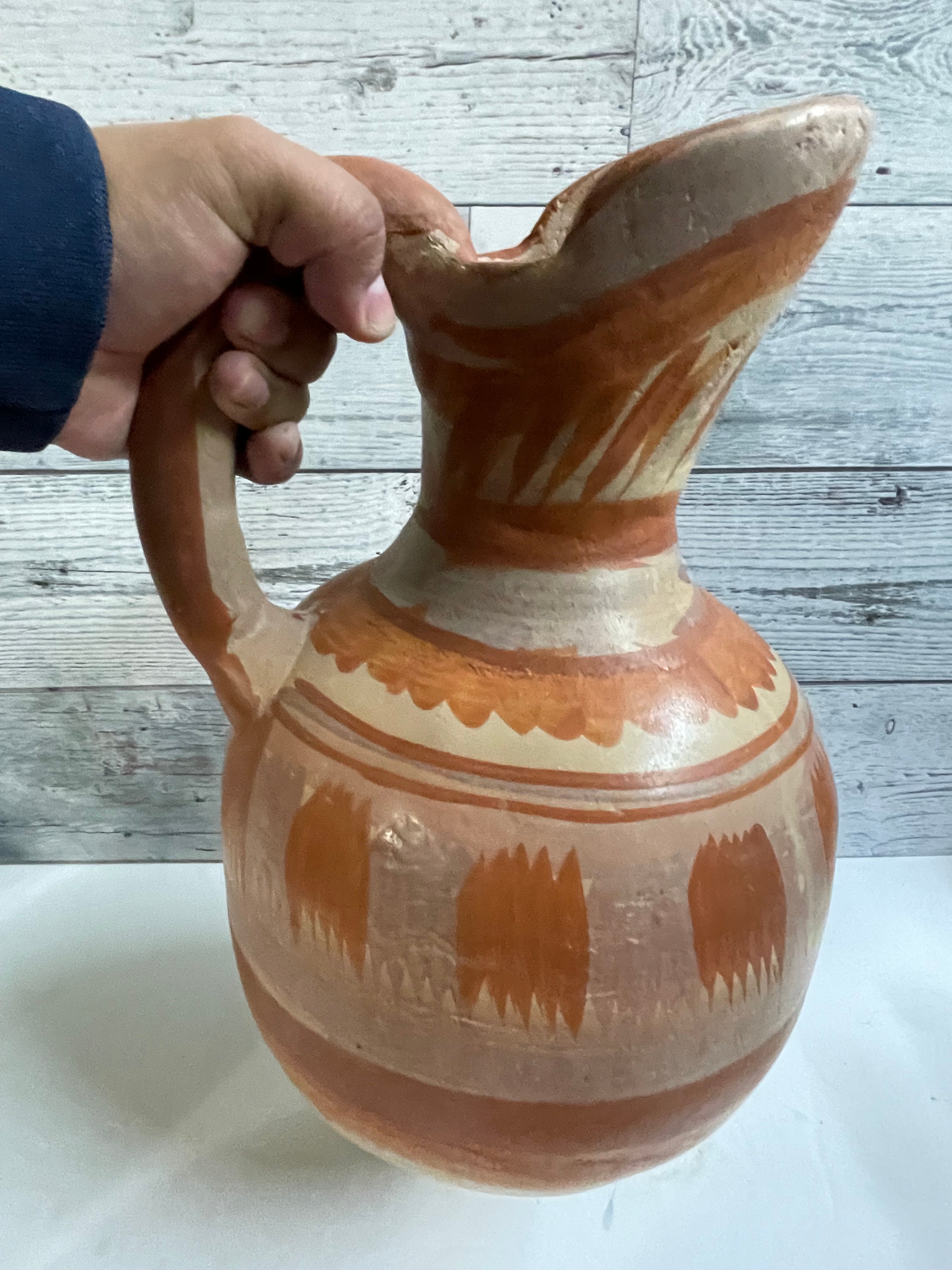 Mexico artisan hand crafted popular Vase jug NEW