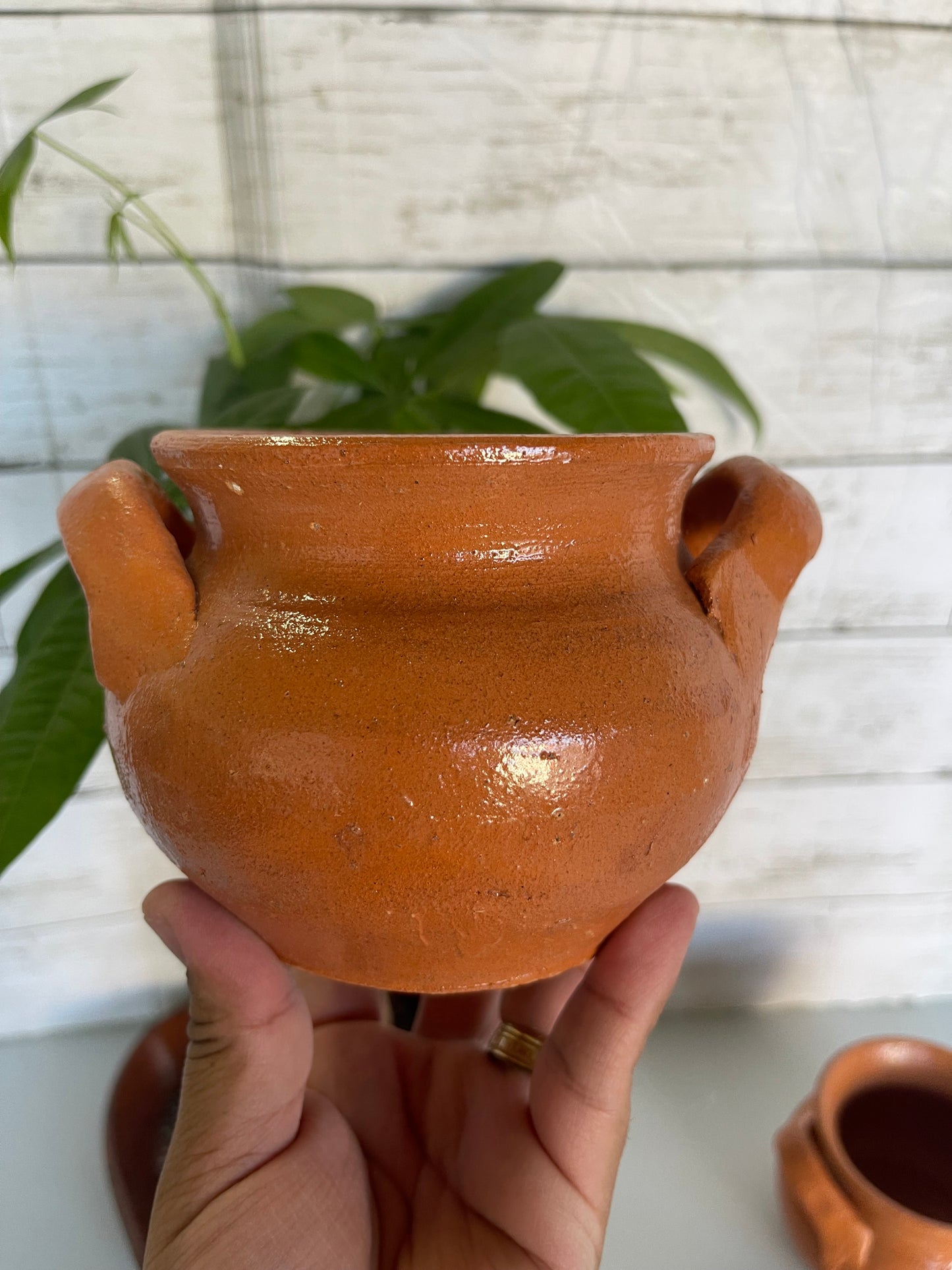 mini ollita de barro 3”/mini clay pot/mexico ollita de barro