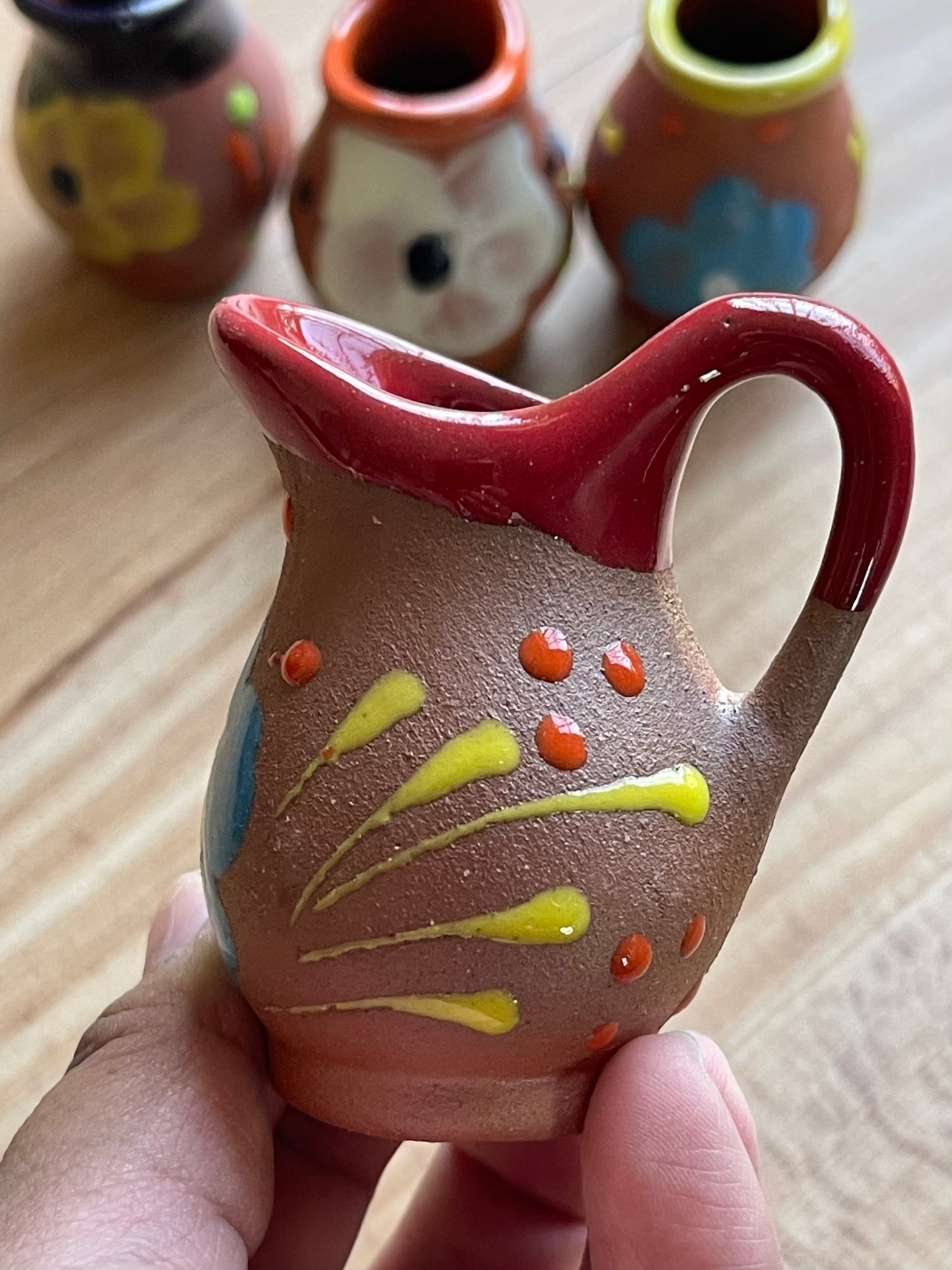 Jarrita Michoacán/artesnia mexicana/mini pitcher cup/mini jarrita de barro/mini florero de barro/mini pitcher glass shot