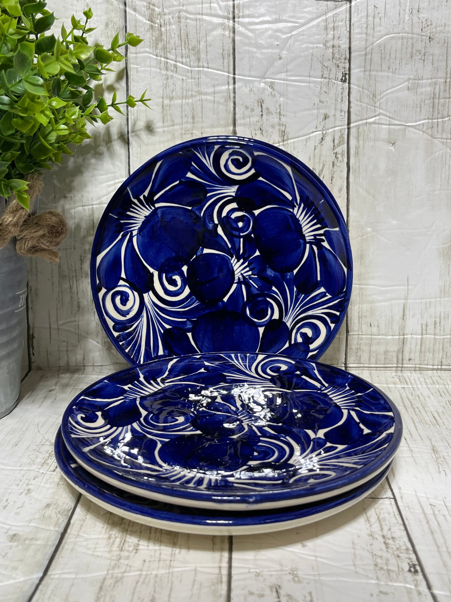 Talavera Guanajuato plate/blue ceramic