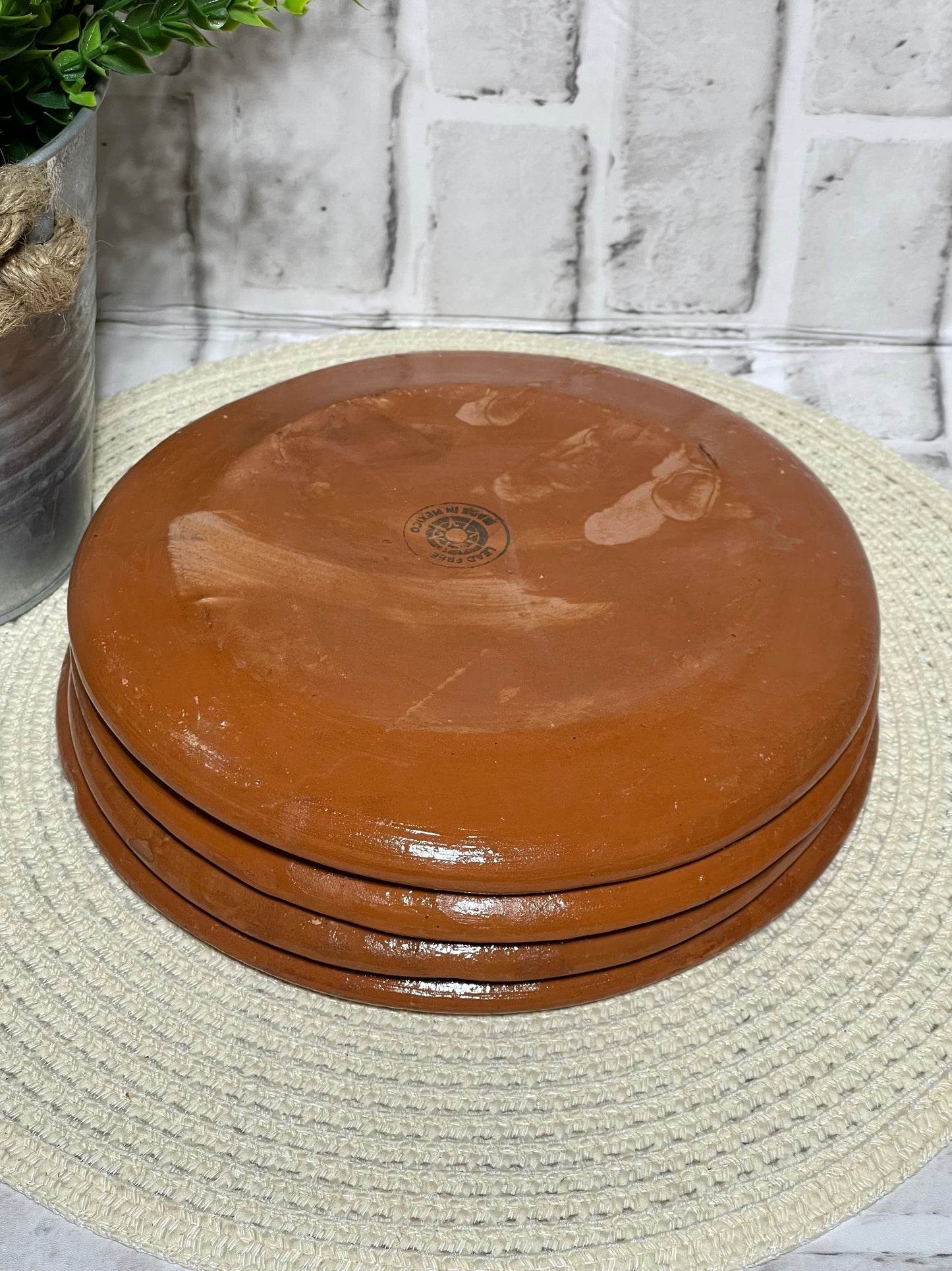 Tonala terracotta dinner plates 9”-2pc set