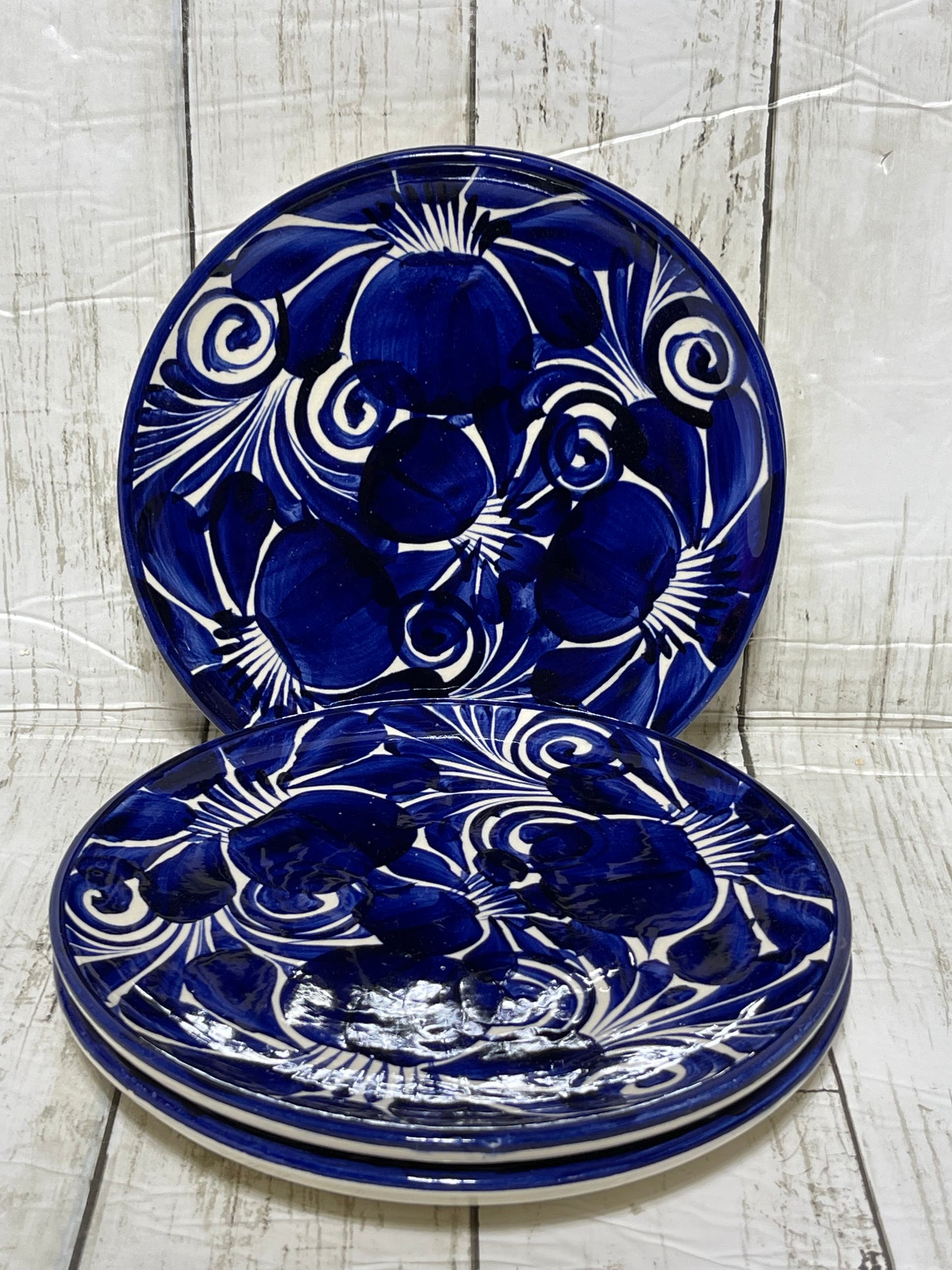 Talavera Guanajuato plate/blue ceramic