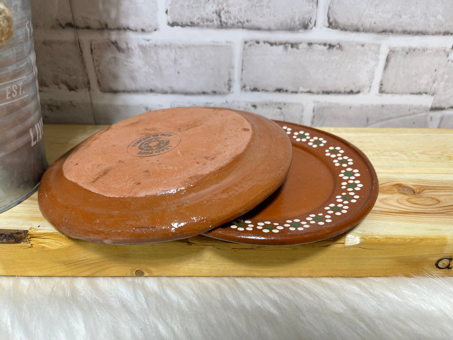 Handmade rustic salad plate 7” 2pc set/ Plato trinche 18cm